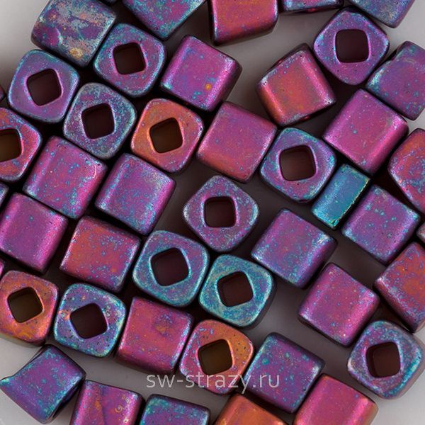 Бисер Cube 4 mm #0515F Металлик матовый марди