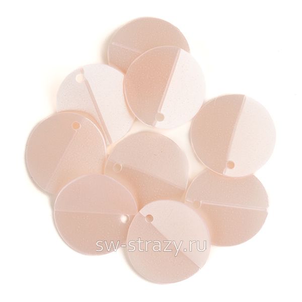 Пайетки круглые со cгибом 12 мм персиковые (10 шт)