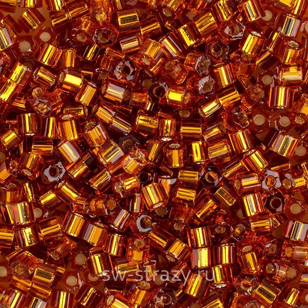 Шестиугольный 11/0 #0034 Внутреннее серебрение, дымчатый топаз