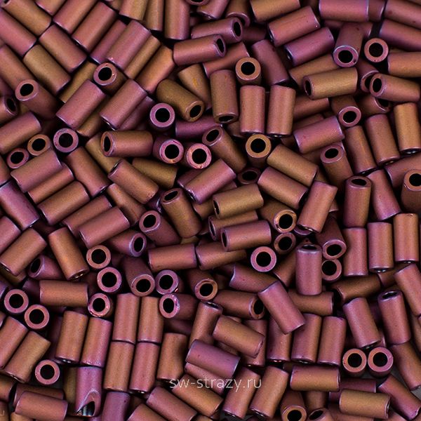 Бисер стеклярус 3 mm #0703 Матовый, розово-лиловый кофе