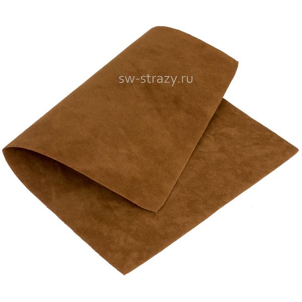 Замша искусств.двухсторон. 20х30 см св.коричневая (21885)