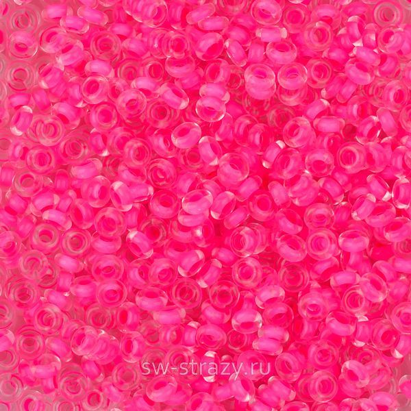 Demi Round 11/0 #0971 Окрашенный изнутри матовый хрусталь\неон