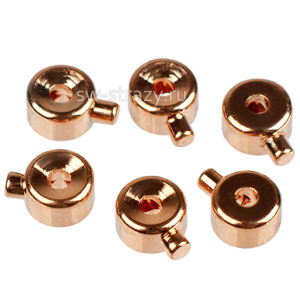 Кримпы One-Touch розовое золото 3 мм*