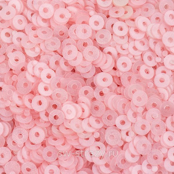 Пайетки плоские 2 мм korea pink (3гр)