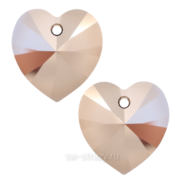 Кулоны 6228 14,4*14 mm Crystal Rose Gold2X