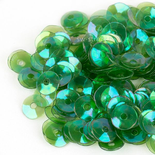 Пайетки 3 mm чаша (0122) Verde IR 3 гр