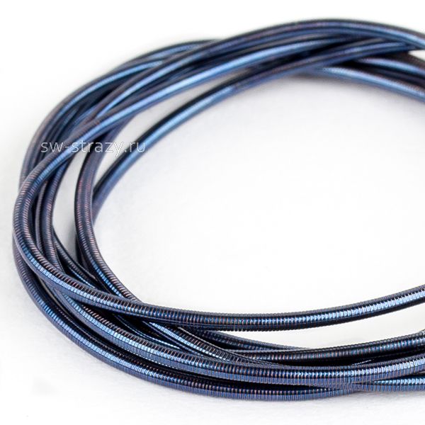 Канитель гладкая темно-синяя 1 мм (5гр)*