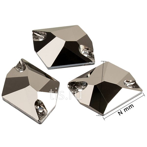 3570 13*17 mm Crystal Jet Metallic