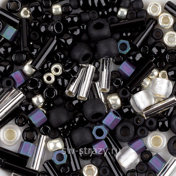 Toho MIX # 3225 черно-серебристый