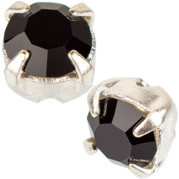 Шатоны в оправе ss 16 Jet/Silver