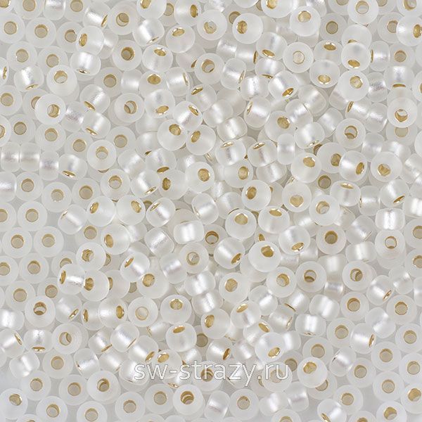 Seedbead Miyuki 11/0 1 F Matte Silver Line Crystal