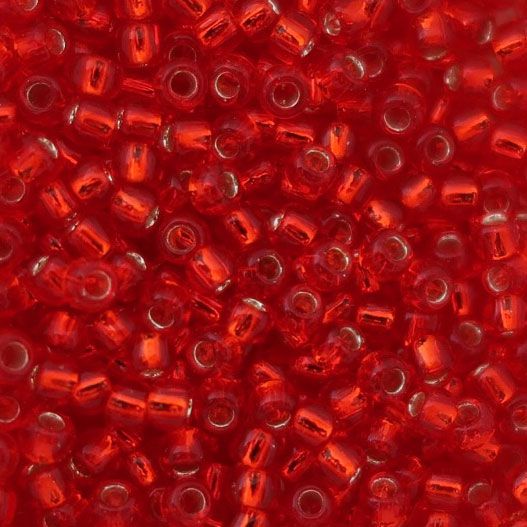 Бисер круглый 15/0 #0025 Оранжево-красный