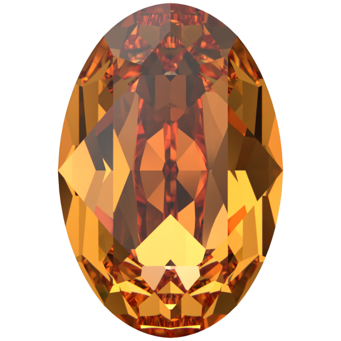 Кристаллы 4120 14x10 mm Dark Orange