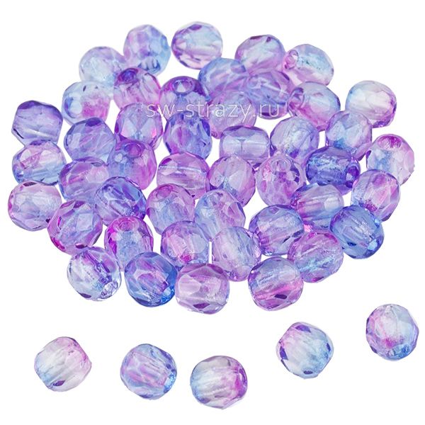 Бусины граненые Firepolished 3 мм сине-фиолетовый (109)