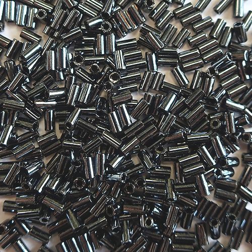 Бисер стеклярус 3 mm #0081 темно-серый