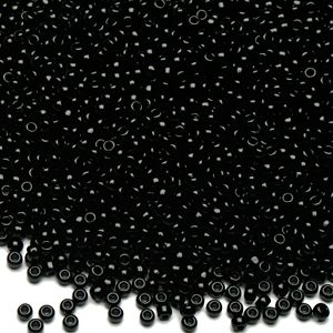 Бисер круглый 11/0 #0049 Непрозрачный, черный