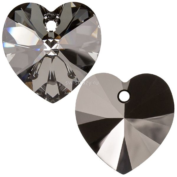 Кулоны 6228 14,4*14 mm Crystal Silver Night