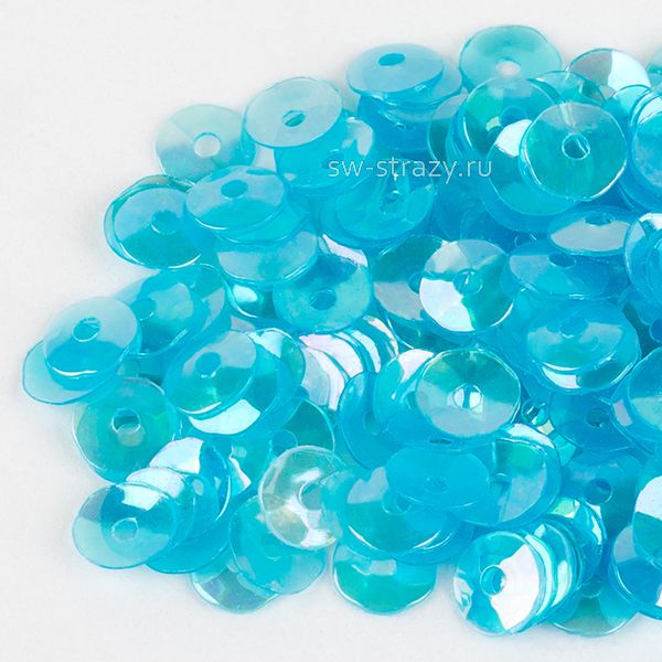 Пайетки 4 mm чаша (0121) Azzurro IR 3 гр