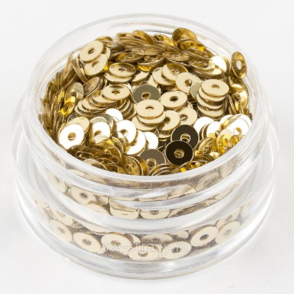 Пайетки 3 mm плоские (2001) Oro CHIARO3 гр
