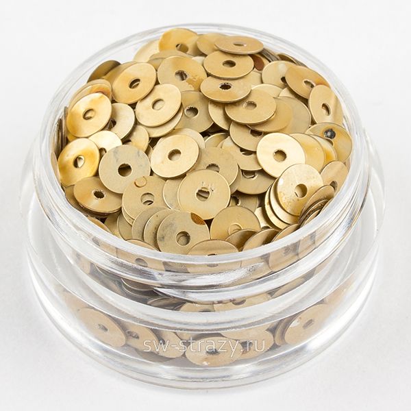 Пайетки 4 mm плоские (2360) Beige SF. P08 3 гр