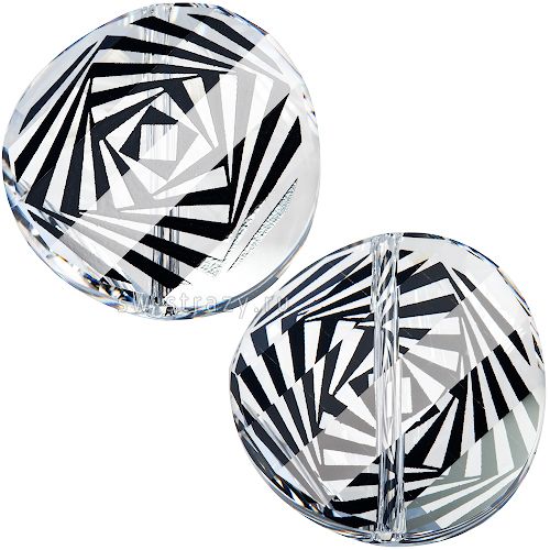 Бусины 5621 22 mm Crystal Zebra Print