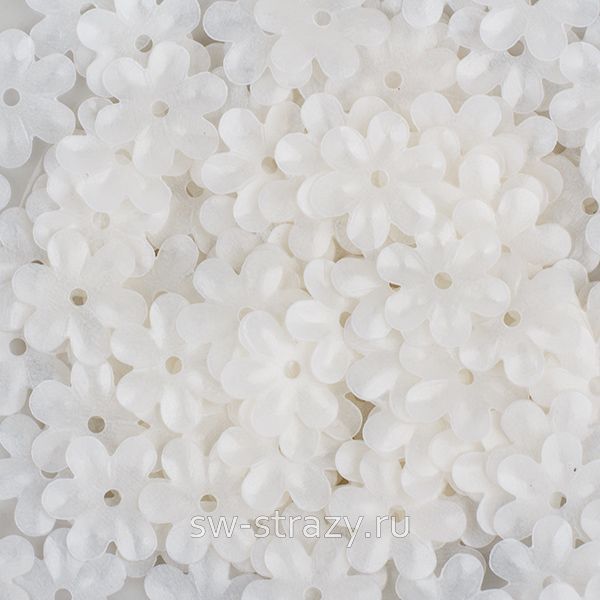 Пайетки-цветочки 9 мм айвори матовые (3 гр)