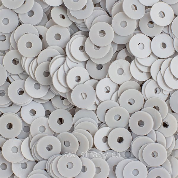 Пайетки плоские 4 мм светло-серые (3гр)