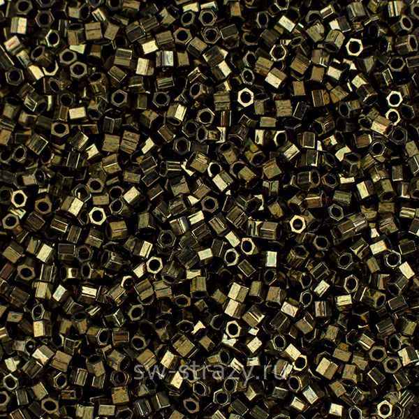 Delica Hexagon 15/0 0011 Metallic Olive