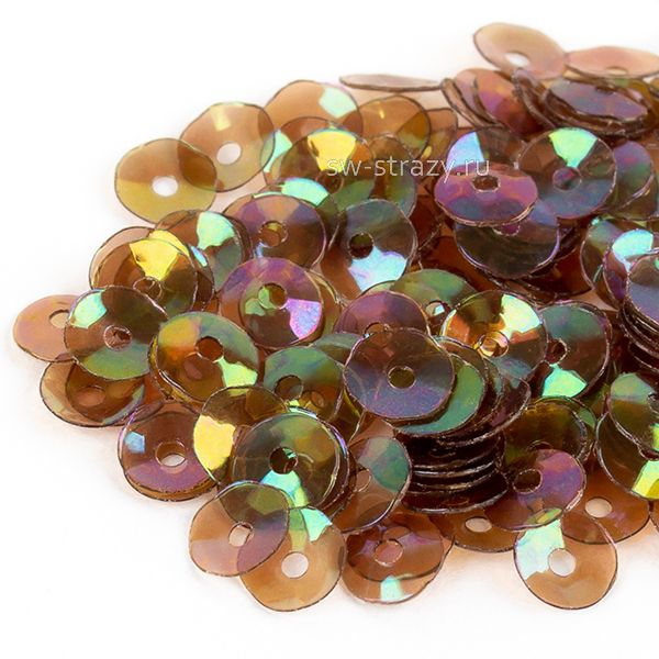 Пайетки 4 mm чаша (0133) Rosso Marrone IR 3 гр