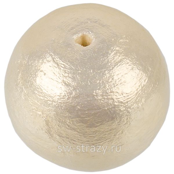 Жемчуг хлопковый 12 мм насыщенный кремовый