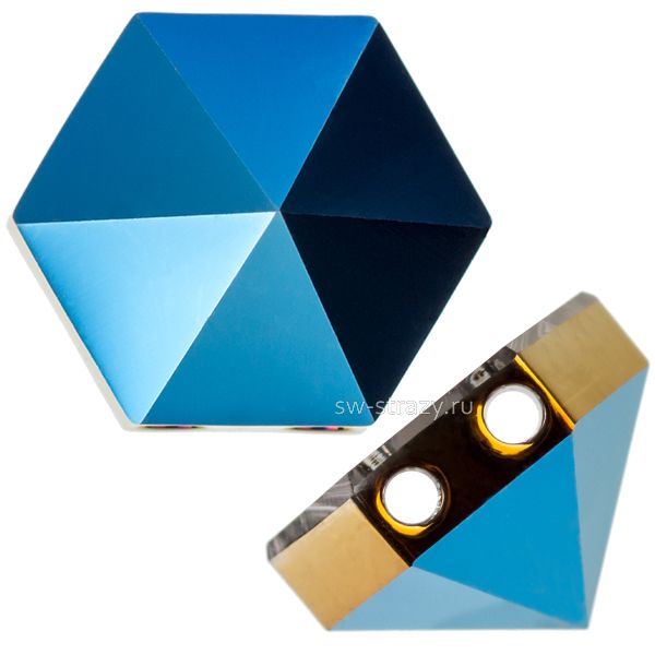 Бусины 5060 5,5 mm Crystal Metallic Blue