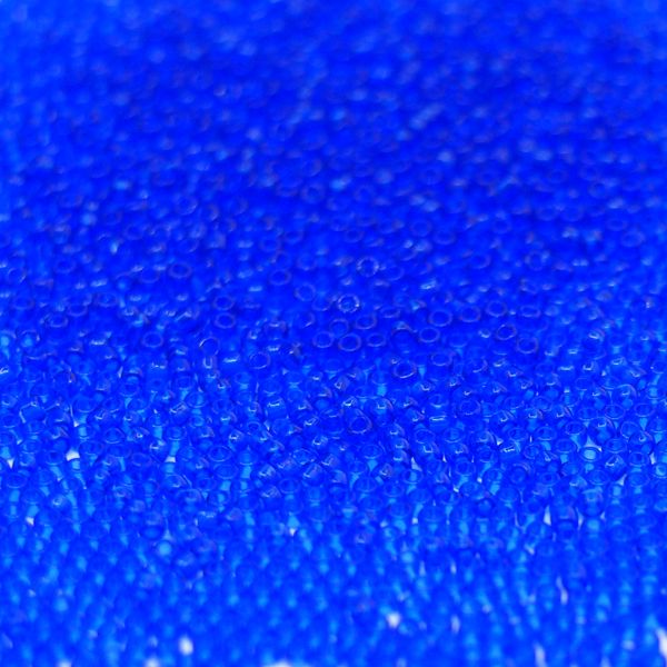Бисер круглый 15/0 #0008 Прозрачный, кобальт