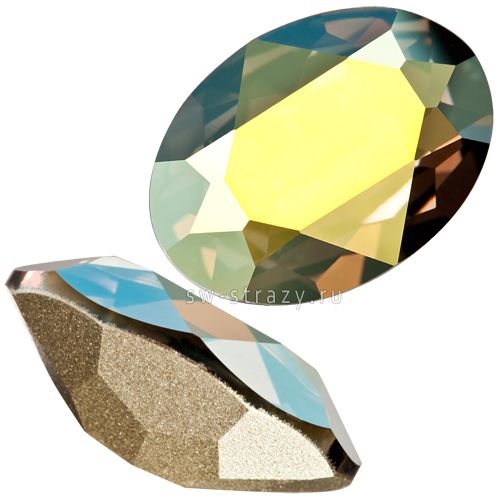 Кристаллы 4120 18x13 mm Crystal Iridescent Green