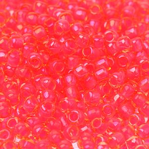 Бисер круглый 11/0 #0979 Luminous, светлый топаз/розовый неон