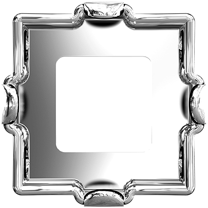 4428/S 8 mm 3PH20H Rhodium Plating